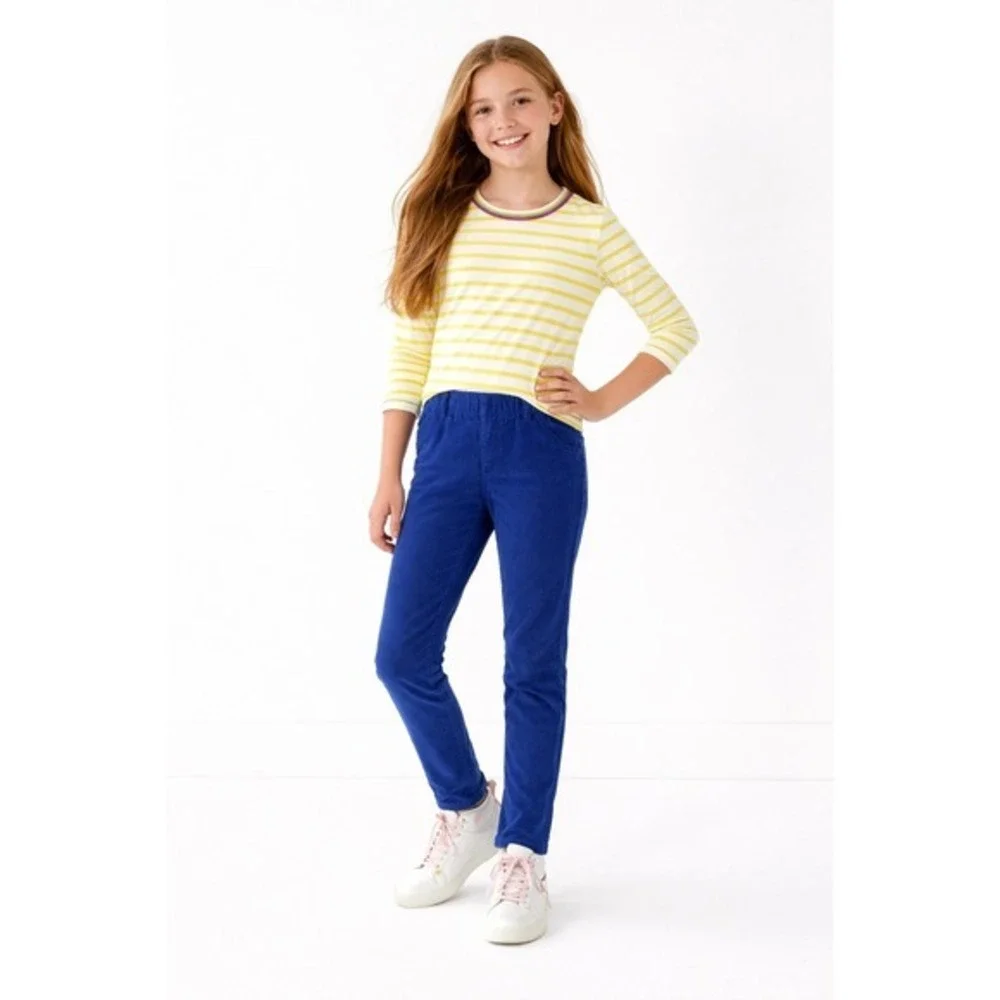Mini Boden Navy Blue Corduroy Pull On Pants Kids Size 11 12 Years NWT